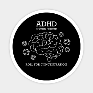 ADHD Focus Check - Roll for Concentration Magnet